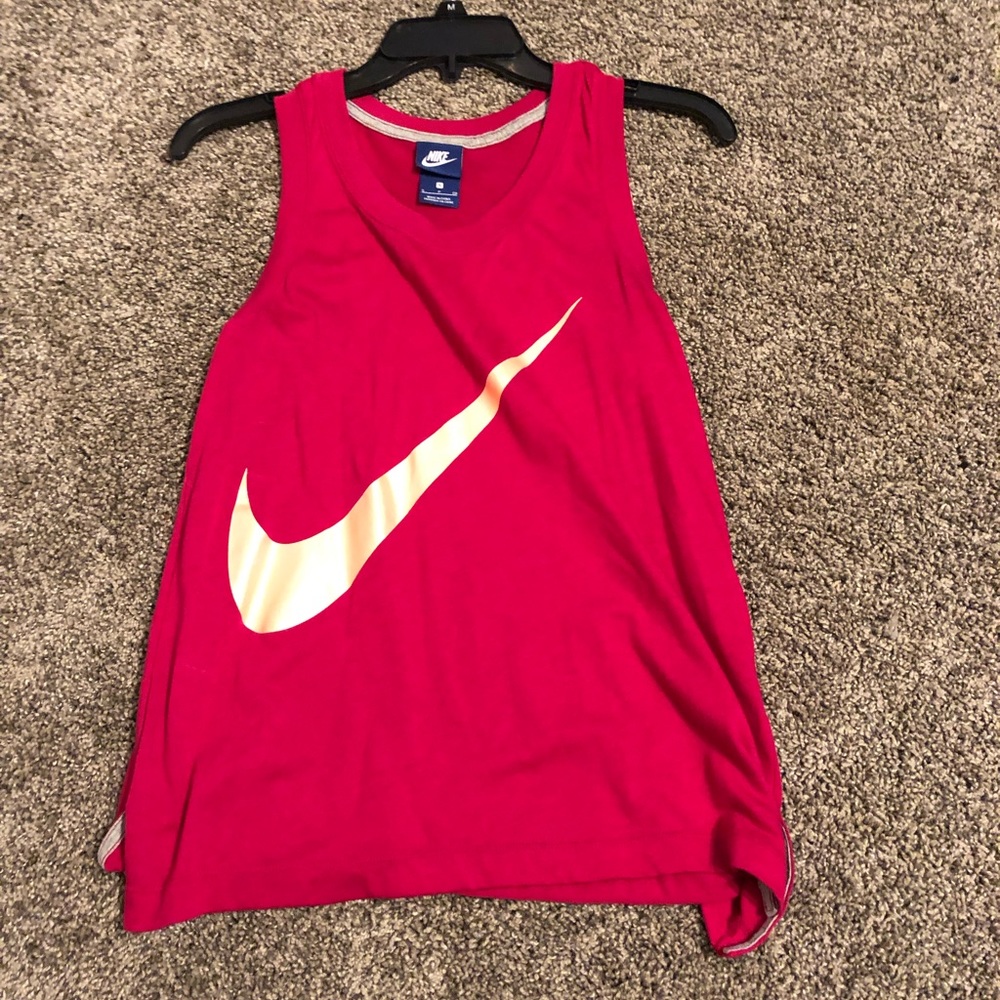 pink &’ rose gold nike muscle tee